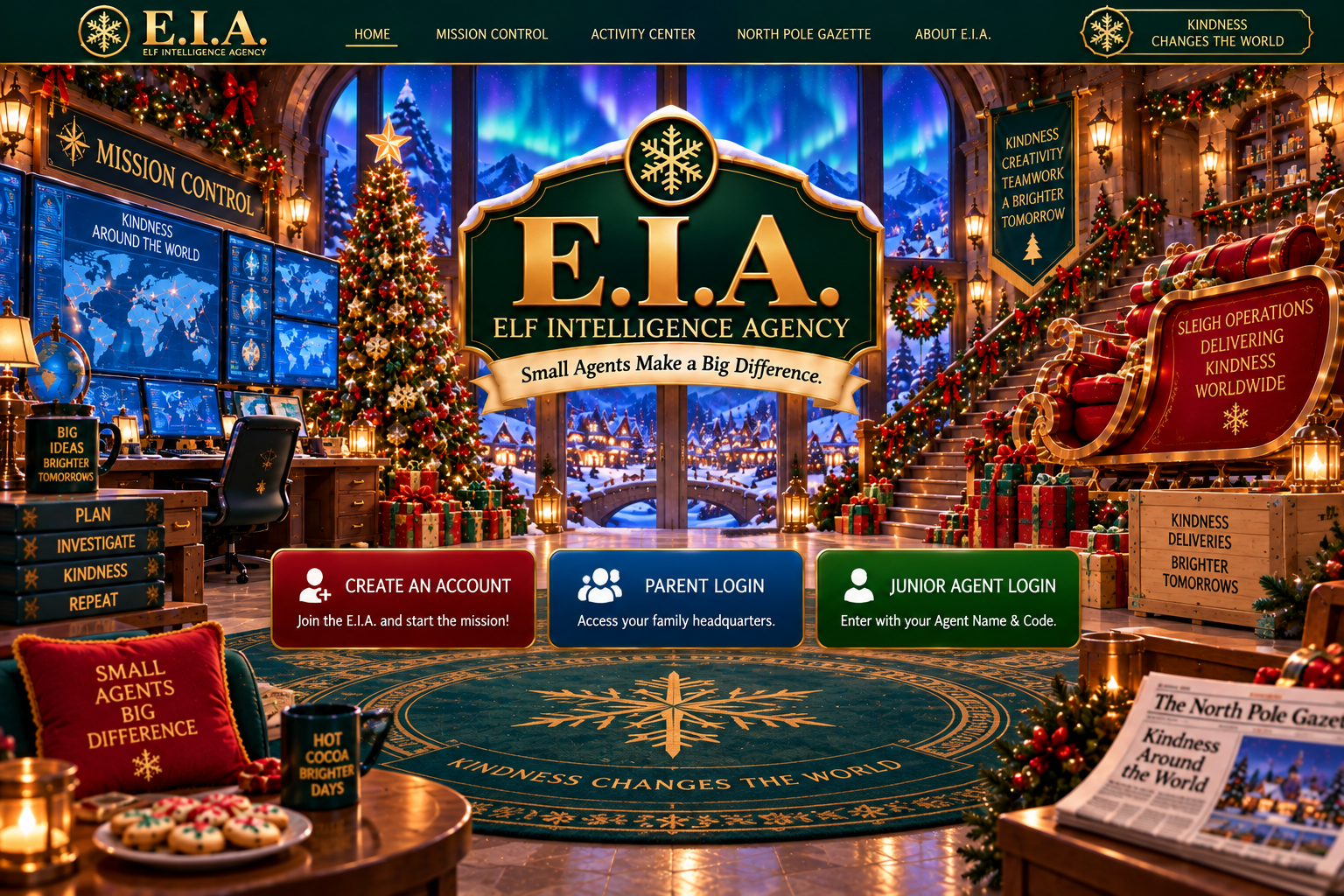 The Elf Intelligence Agency North Pole Headquarters